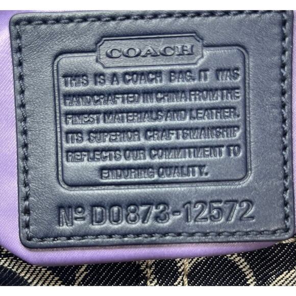 Y2K Coach 12572 Signature Denim Bleecker Flap Bag & Matching Large Wallet - Picture 15 of 16